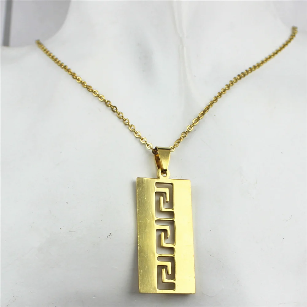 Панк Для мужчин Bling Carving Cube ожерелья Рок Lucky 45x15 мм квадратный женщин ювелирные