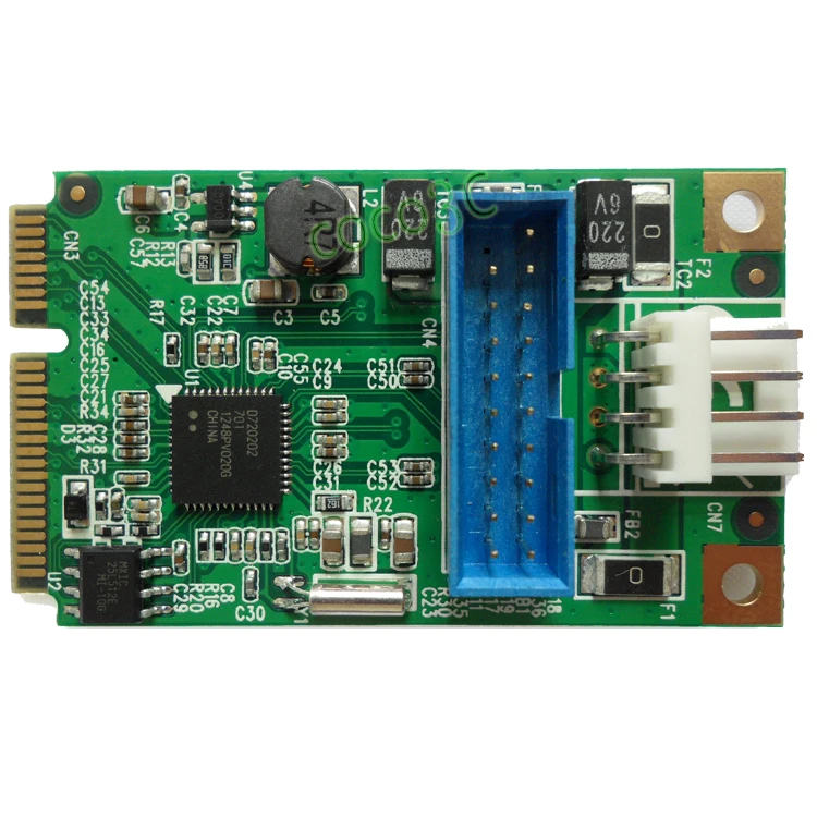 Мини-адаптер PCIe на два USB 3 0 мини-адаптер PCI-e 19Pin USB3.0 заголовок и 19P USB-разъем 2