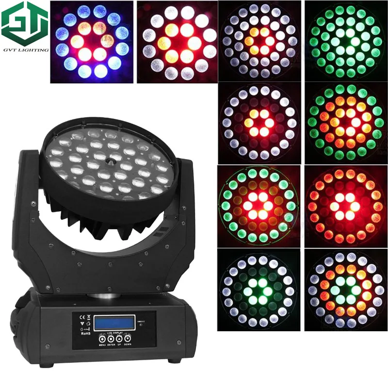 Новый 36*18 Вт led moving head zoom wash light RGBWY + UV 6в1 stage night club disco bar lighting|moving light|led zoomled |
