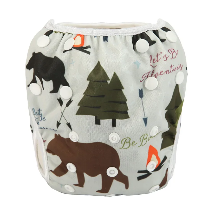 [Sigzagor] NEW Swim Diaper Nappy Pants Reusable baby infant boy girl toddler 0-3 years One Size 3-12kg 6-26lbs - Цвет: S72