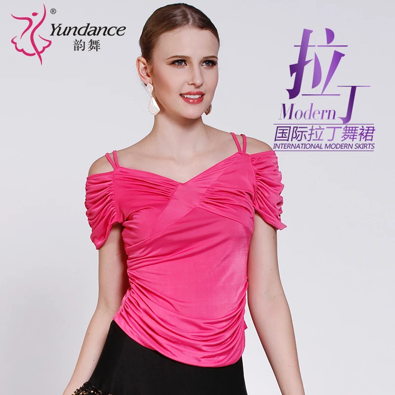

Customized Lady Latin Dancing Shirt Modern Dancing Shirt Waltz Valse Tango Galop Fox Trot Social Dance Suit B-2674