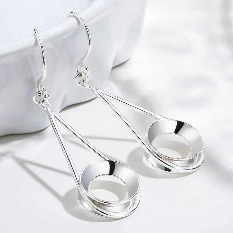 SA SILVERAGE Real 925 Sterling Silver Fox Drop Dangle Earrings | Украшения и аксессуары