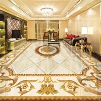3d tiles floor wallpaper european style marble pattern mural pvc self adhesive waterproof home decor wallpaper luxury 3d sticker