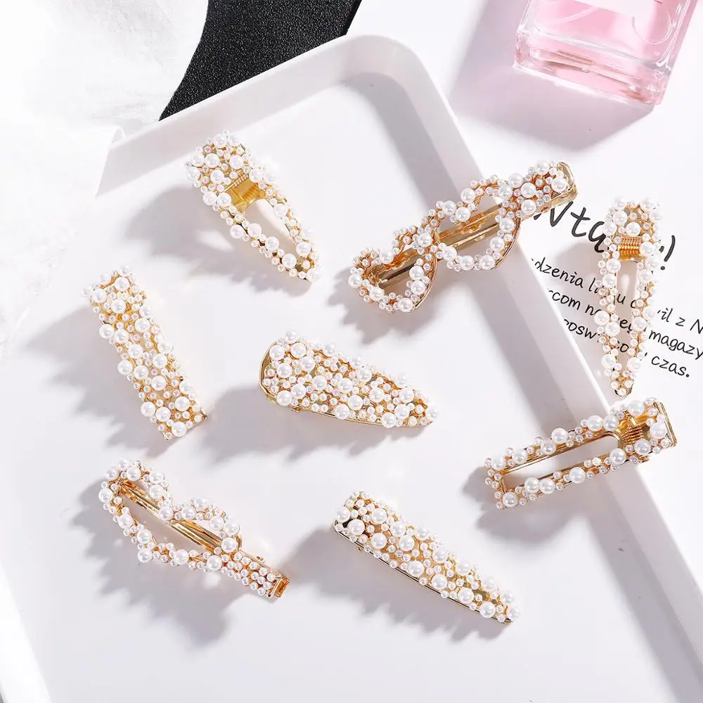 Женские заколки для волос с жемчужными бусинами аксессуары женские головные