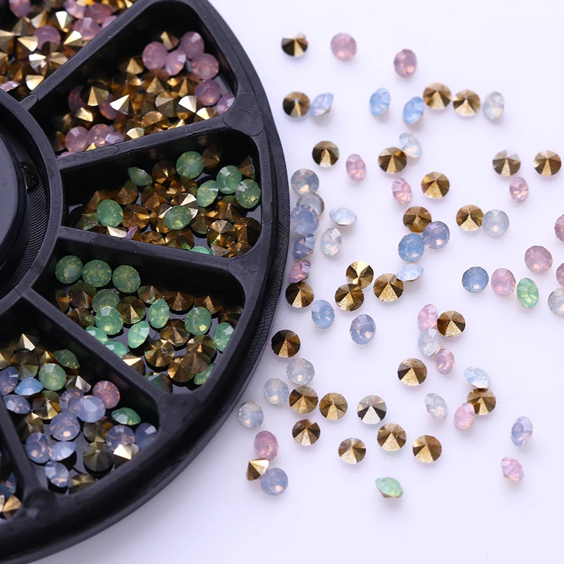 BORN PRETTY Opal ногтей горный хрусталь розовый зеленый острый низ красочный Маникюр