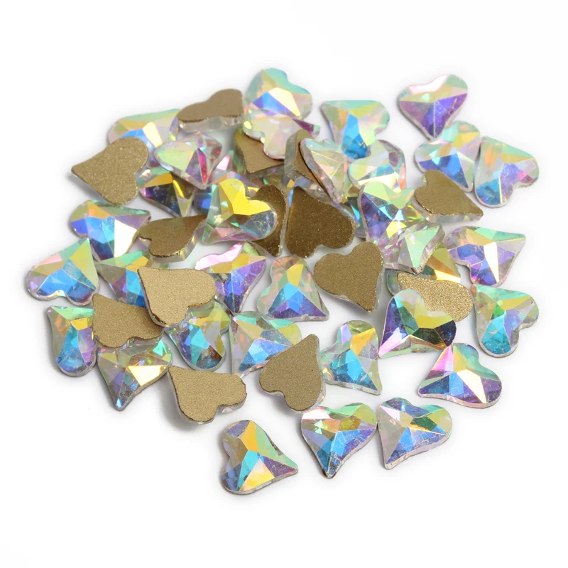 6X8mm Skull Shaped Rainbow/Green rainbow color 30Pcs/Pack Nail Art Rhinestones For women 3D Nails Art Decoration