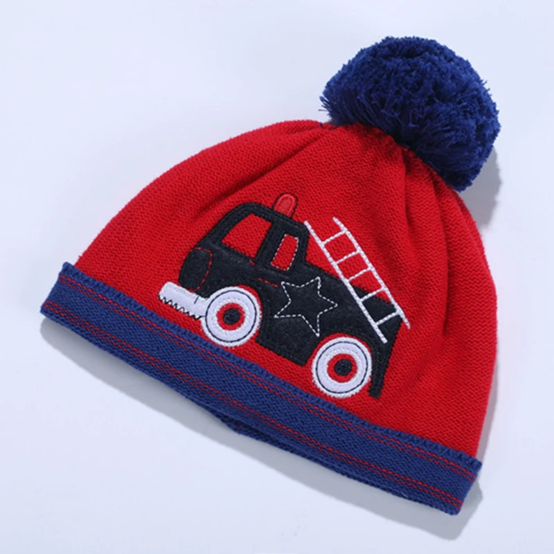 2017 Baby Boy Hat Children Girl Kids Beanie Winter Ear Caps For Boys Car Star Cute Girls Hats Hign Quality BMZ13 | Детская одежда и