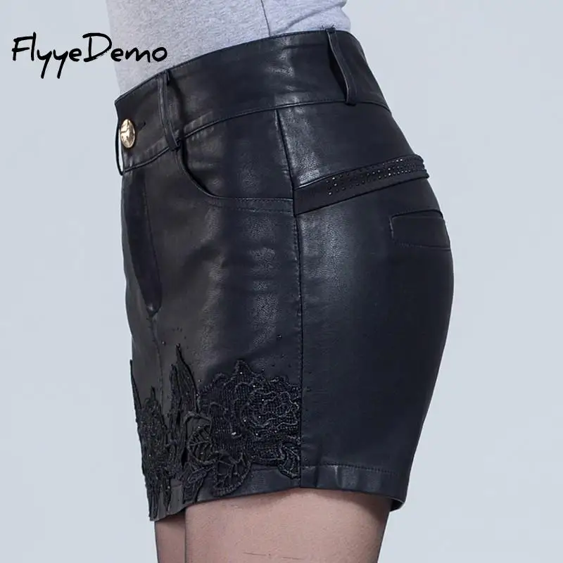 FlyyeDemo 6XL осенне зимняя юбка из искусственной кожи большого размера Женская