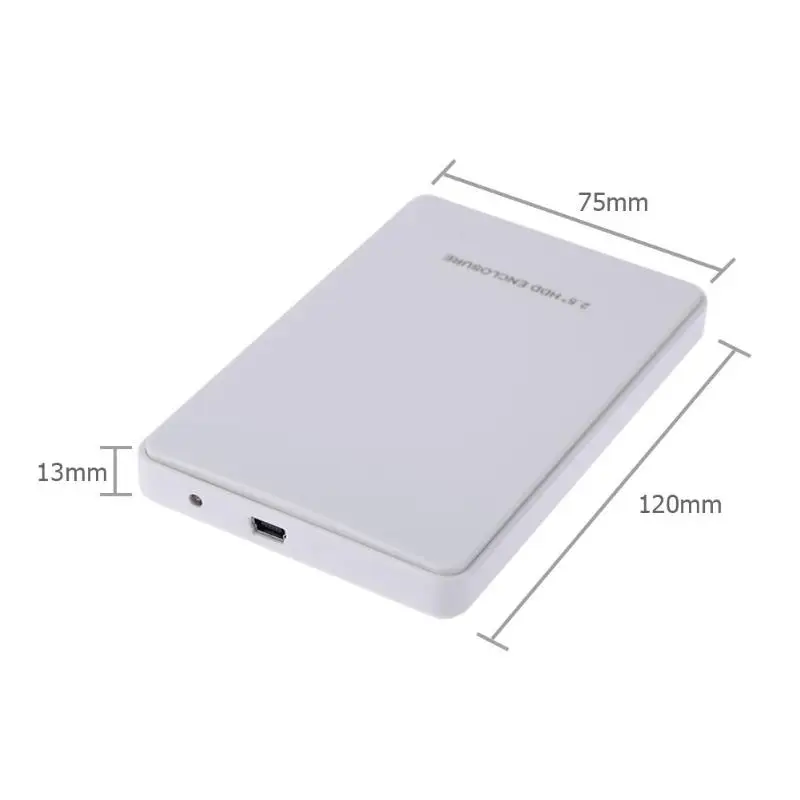 Портативный 2,5 дюймов IDE Корпус жесткого диска USB 2,0 Внешний HDD Чехол Коробка USB жесткие диски HDD чехол с USB кабелем белый