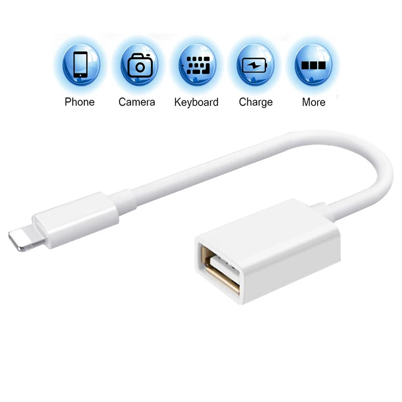 For lightning to USB Adapter iPhone iPod iPad Data Sync Connector Lightning Usb Camera Reader Converter Cable |
