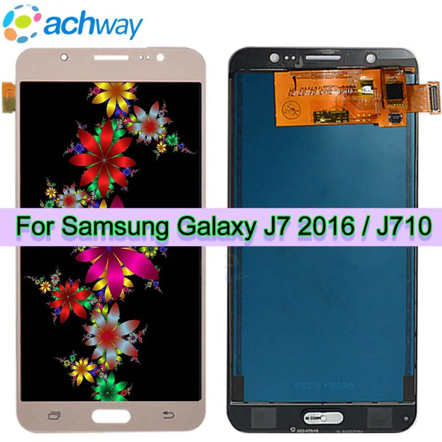 

5.5"For Samsung Galaxy J710 LCD J710F Display Touch Screen Digitizer Assembly For Samsung J7 2016 LCD Brightness Adjustment
