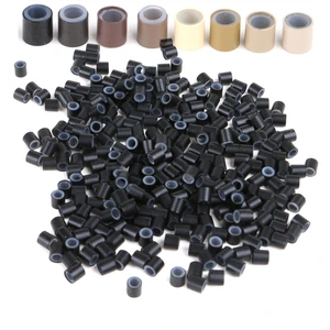 1000 шт.бутылка, микро-бусины из меди и силикона, 3,4x2,0x4,0 мм