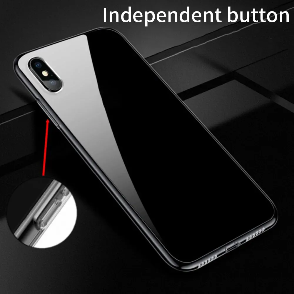 KISSCASE Tempered Glass Phone Case For iPhone 7 8 XR XS MAX Aurora Laser Protective Cases X 6 6s Plus Cover |