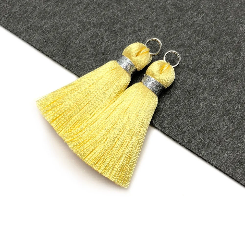 CHENGRUI L113 4 см кисточки шелковые мини ювелирные аксессуары diy серьги подвески