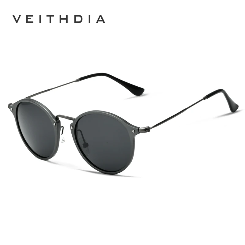 Круглые солнцезащитные очки унисекс VEITHDIA дизайнерские модные с
