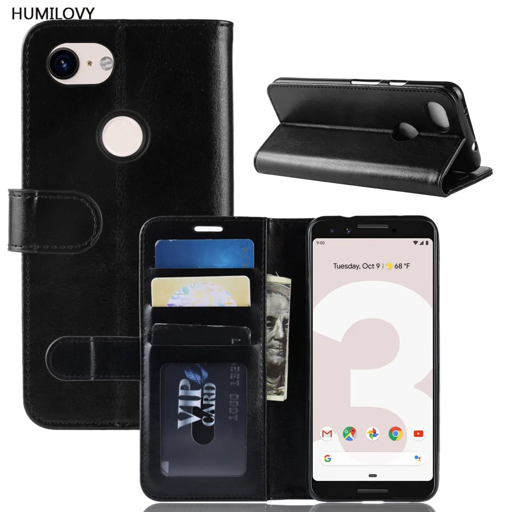 Чехол с откидной крышкой для Google Pixel 3a чехол-кошелек из искусственной кожи чехлы