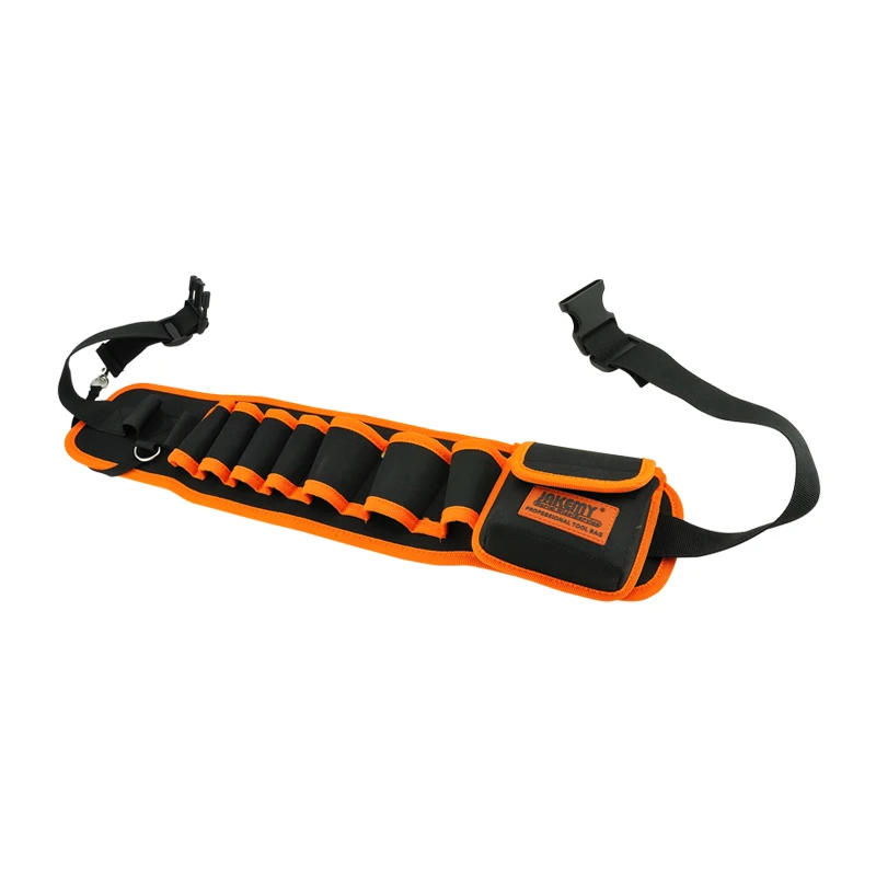 Долговечная сумка для инструментов JAKEMY JM-B04 из канвы для механиков и электриков с поясом и карманами для утилит и аксессуаров.