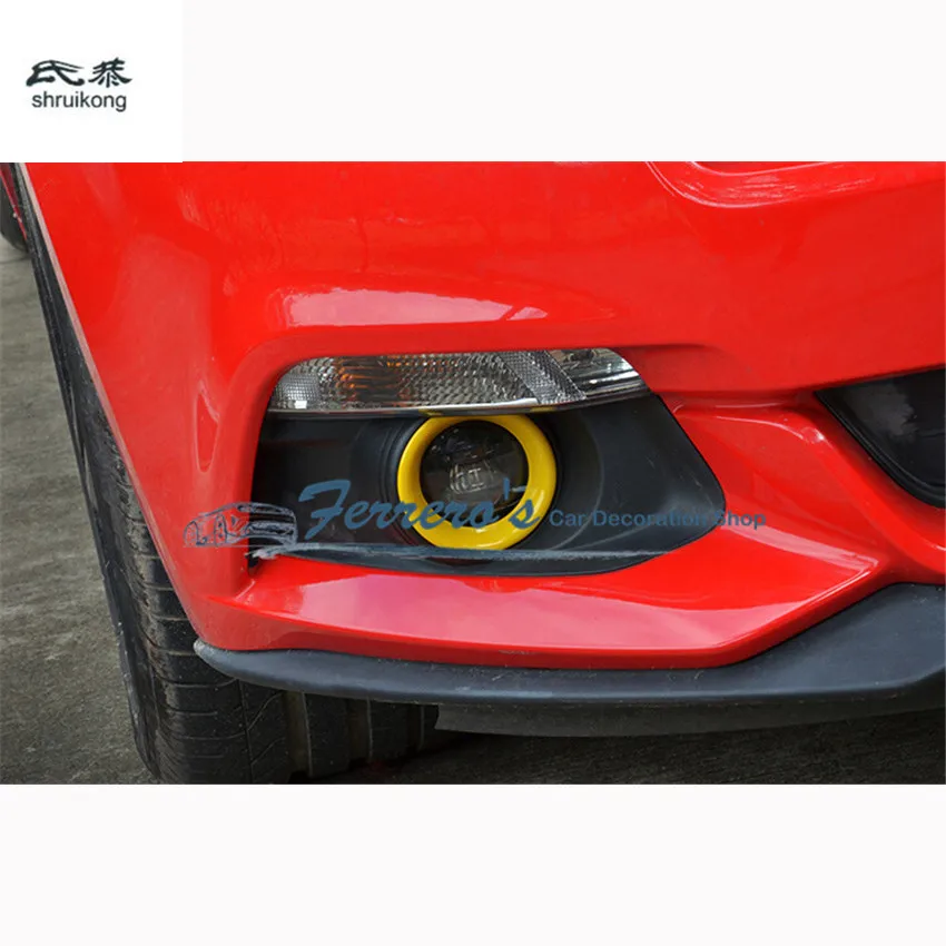 

Free shipping for 2015 2016 new ford mustang Car Styling front fog lamp shield decoration sequins car accessories 2pcs