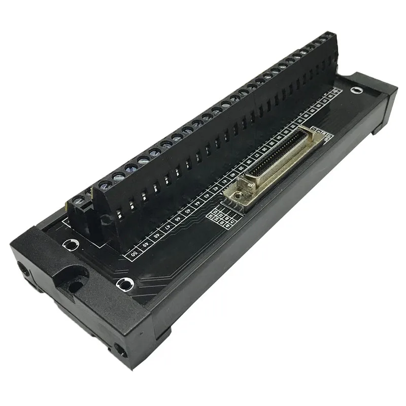 Серво DIN рейка крепление 50-pin 0,0" Мини D лента/MDR женский интерфейс модуль, Servo SCSI 50 мини Breakout доска
