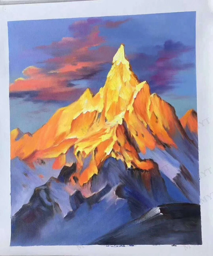 

Modern handmade oil painting volcanic mountain Wall art decor abstract oil painting on canvas pictures for home room decor