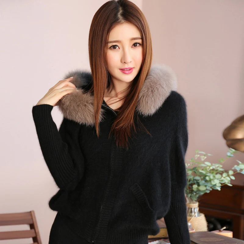 Женское кашемировое пальто короткое Свободное из лисьего меха сезон весна