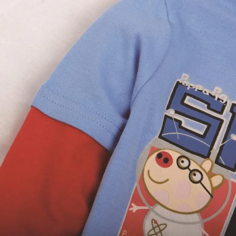 FREE SHIPPING F4272#18m-6y 5piece/lot prined space peppa pig spring / autumn long sleeve T-shirt | Детская одежда и обувь