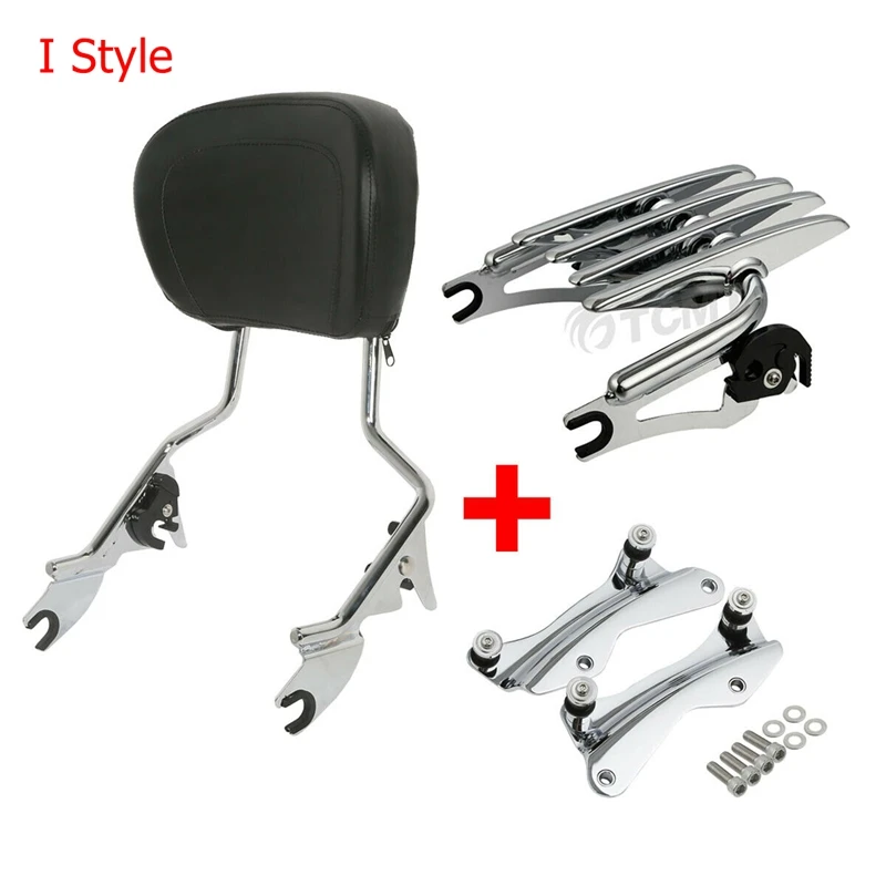 Мотоциклетная съемная спинка Sissy Bar багажная полка для Harley Touring Road King Glide Street 2009-2013
