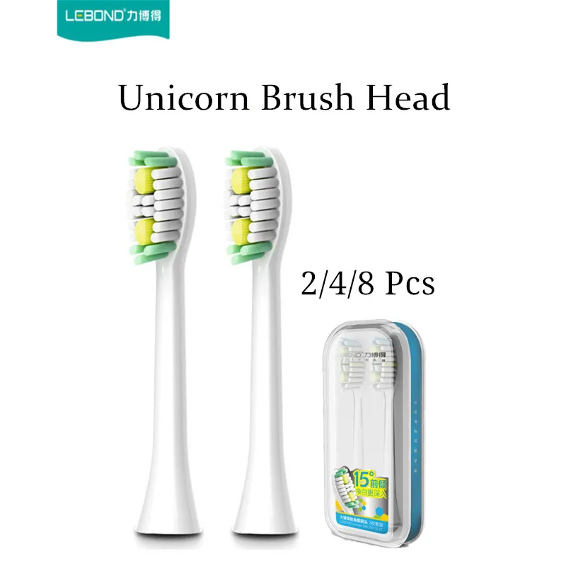 LEBOND Sonic зубная щётка Зубная головки кисти Unicorn Brush голова Dupont мягкие мини 2