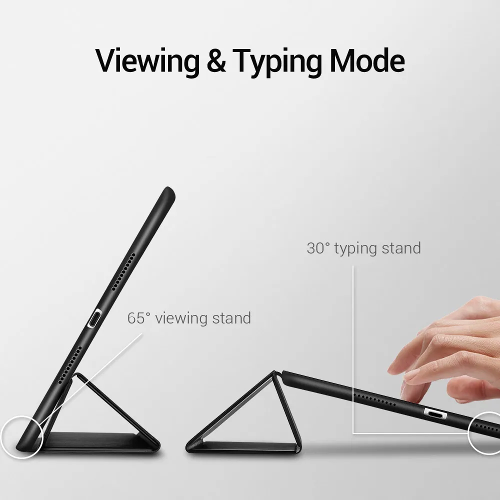 Тонкий умный чехол ESR для iPad Air 3 2019 гибкая задняя крышка из ТПУ с прорезиненным