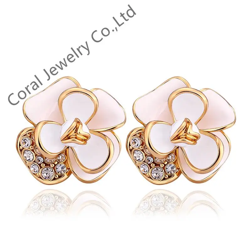 E939 Wholesale Nickle Free Antiallergic 18K Real Gold Plated Earrings For Women New Fashion Jewelry | Украшения и аксессуары