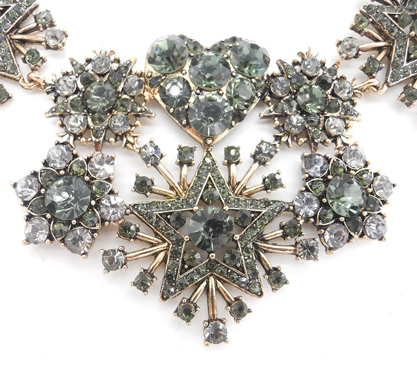 PPG& PGG Роскошные ювелирные изделия для женщин Мода Bijoux Прозрачный Кристалл Снежинка заявление колье ожерелья подвески