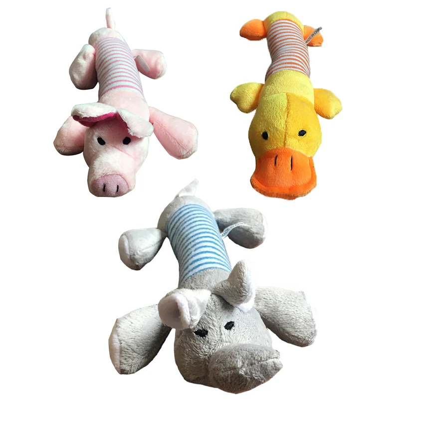 TOFOCO плюшевые игрушки животных мягкие звучащие скрипучие Свиньи/утка/слон |