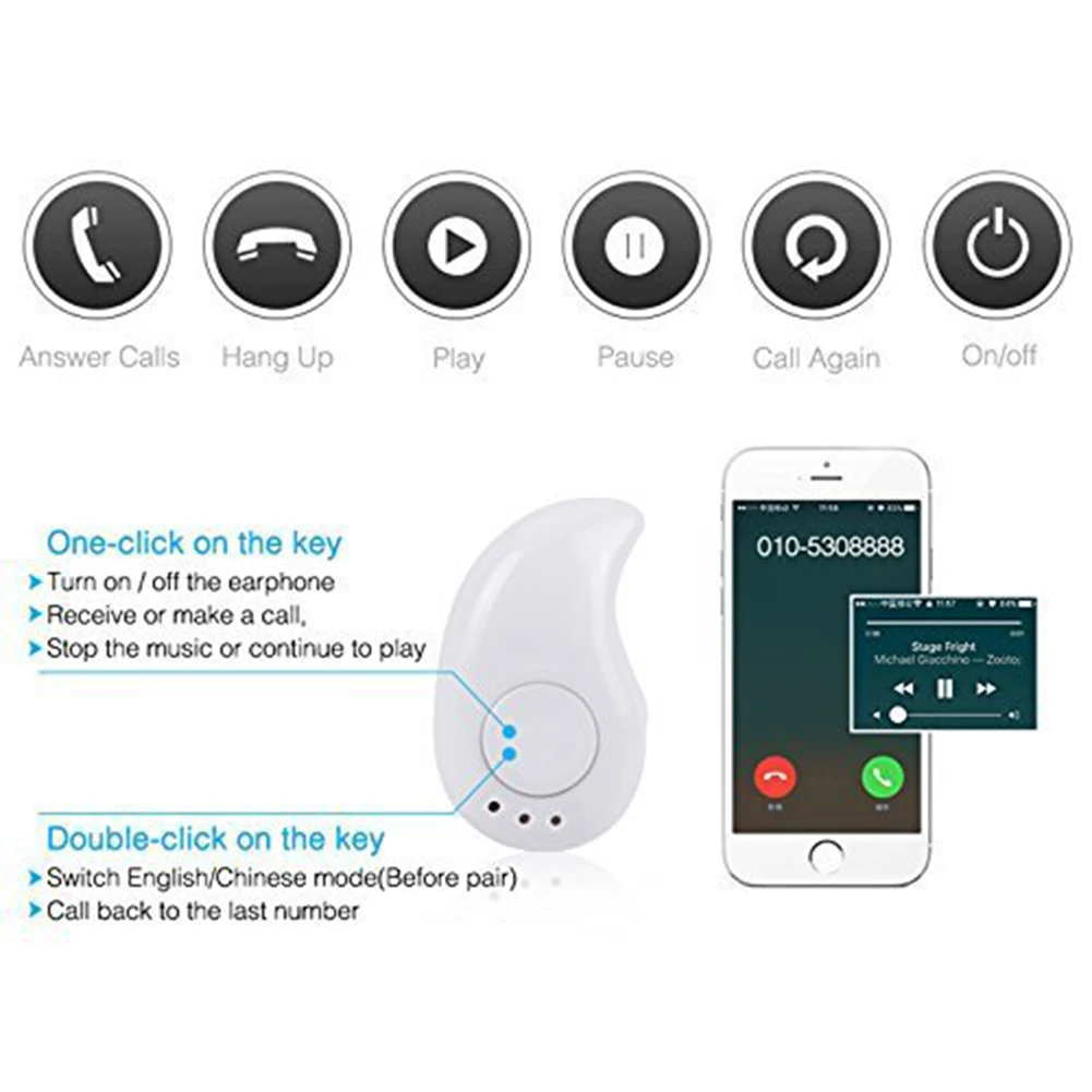 S530 обновленная версия Pro мини беспроводные Bluetooth 4 0 стерео наушники в ухо Hands free Call