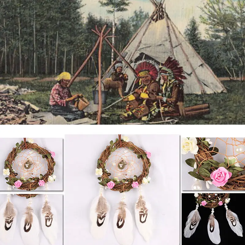 

Newest Car Wall Hanging Dream Catcher Feather Bead Handmade Dreamcatcher Decor