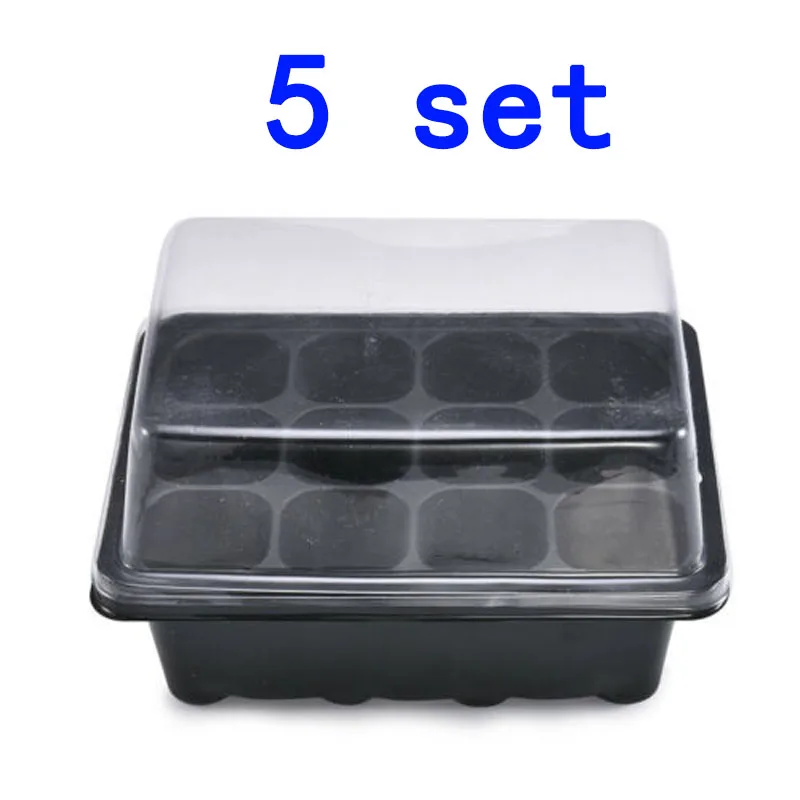 Nursery Greenhouse Tomatoes Peppers 5 Sets Seedling Tray Bonsai 12 Cell Plant Germination Starting Propagation | Дом и сад