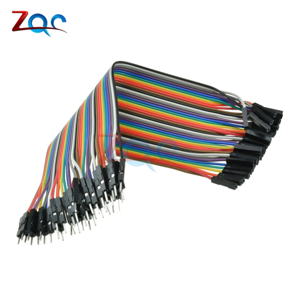 

40pcs In Row Dupont Cable 20cm 2.54mm 1pin 1p-1p male to Female Jumper Wire For Arduino Breadboard