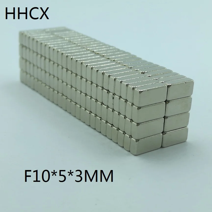 50 шт./лот магнит 10x5x3 мм N35 Сильный квадратный NdFeB редкоземельный магнит 10*5*3 мм неодимовые магниты 10 мм x 5 мм x 3 мм