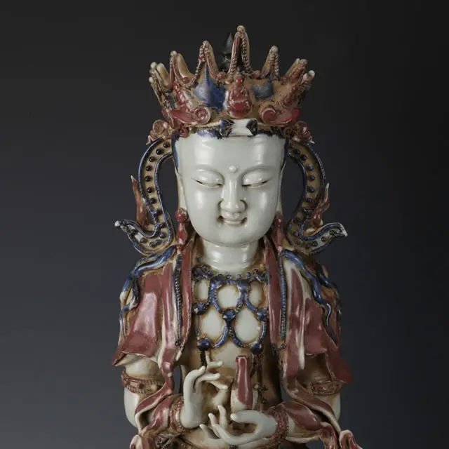 Ancient Antiques Chinese Blue and White Porcelain Manjusri sit | Дом и сад