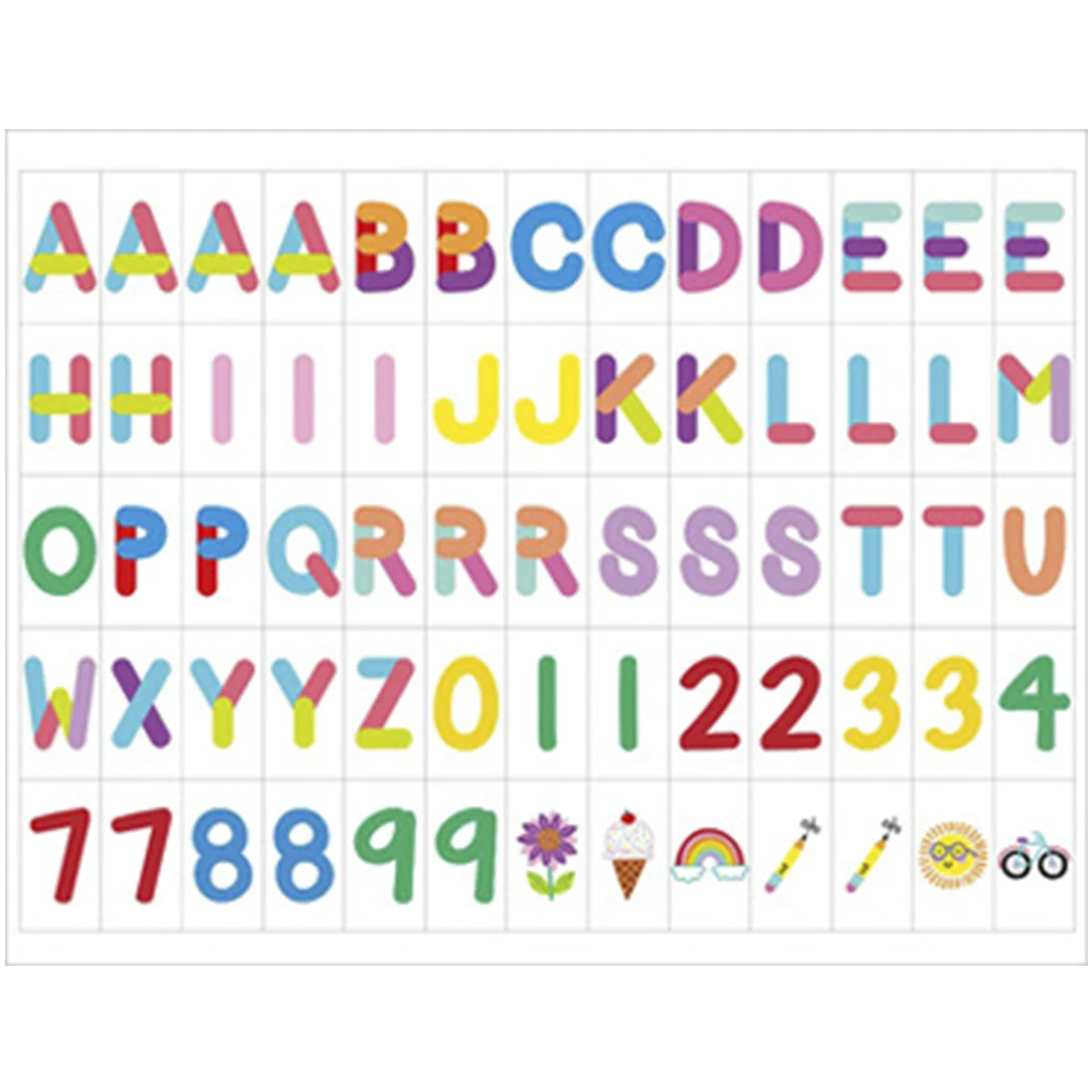 Rainbow Card 90 30*65,5 мм A4 Кино tic светодиодный фонарик на рамка указательного знака лайтбокс доски для записей Кино светодиодный письмо символ дома вечерние лампа для свадьбы декор - Испускаемый цвет: Rainbow Card 90