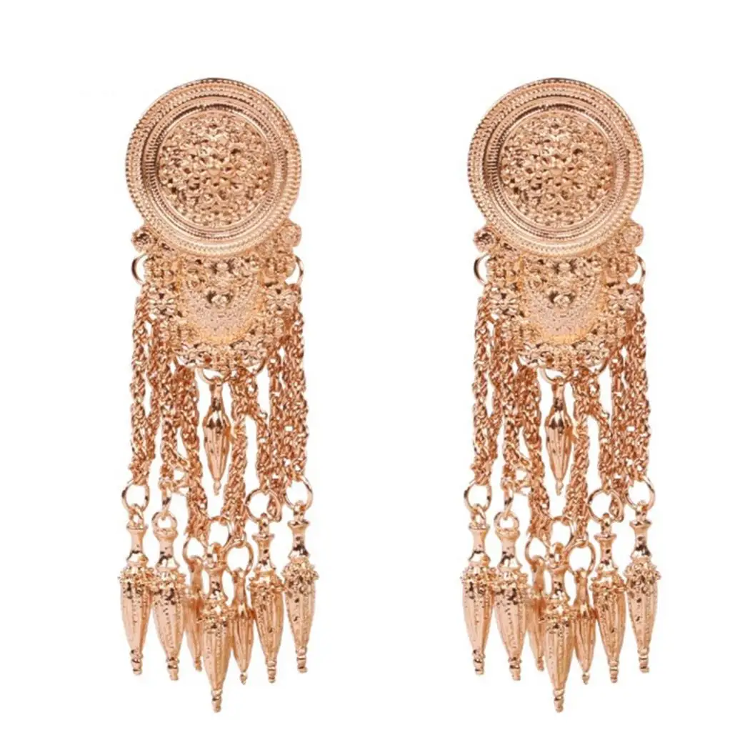 Серьги Крючки женские винтажные геометрические красные синие золотые 19