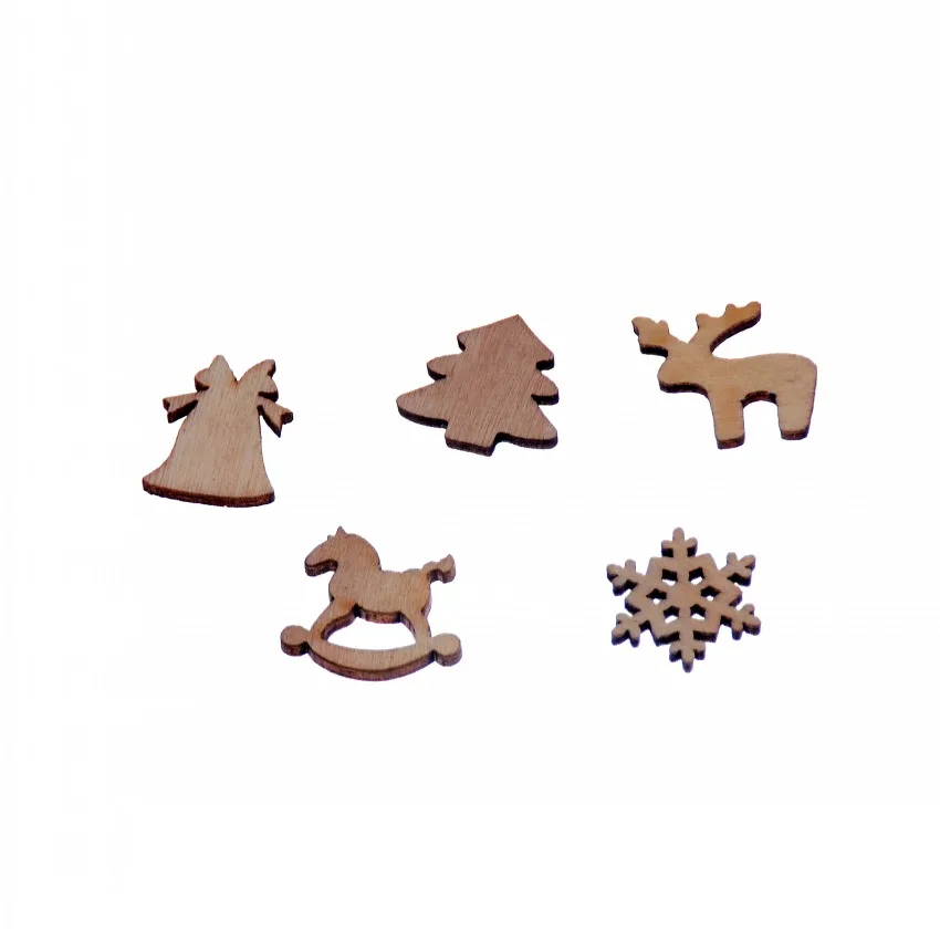 Бесплатная доставка 50 шт Смешанные 2 отверстия рождественские деревянные кнопки для шитья скрапбукинга 17x18-24x22mm F1111