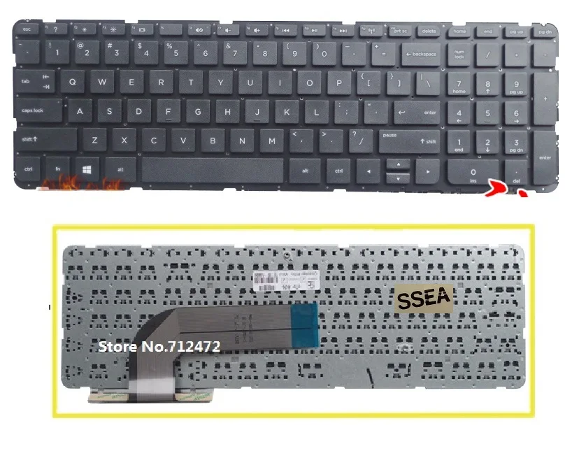 

SSEA New laptop US Keyboard for HP Pavilion 17-e000 17-e100 17z-e000 17-Exxx 17-e012sg 17-e020dx