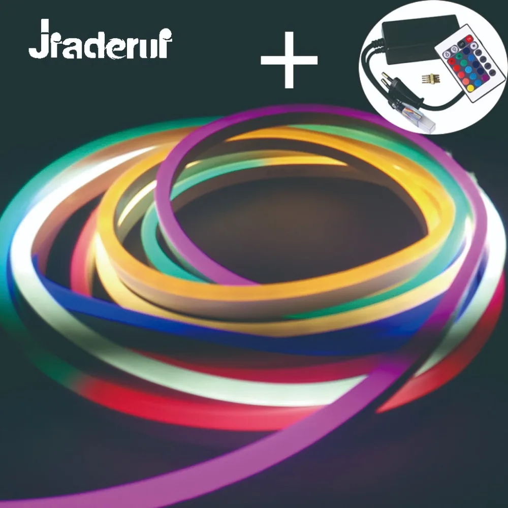 Гибкая неоновая Светодиодная лента Jiaderui IP67 водонепроницаемая 120 светодиодов/м