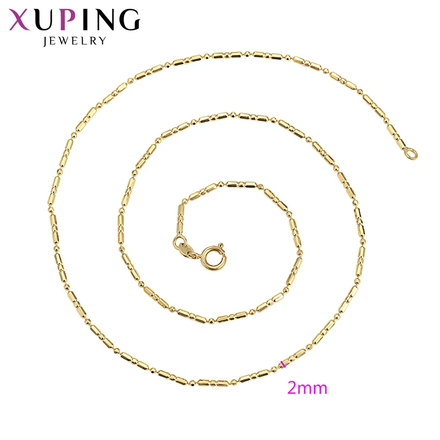 Xuping American and European Light Yellow Gold Color Plated Necklace for Girls Jewelry Christmas Gifts 45308 | Украшения и
