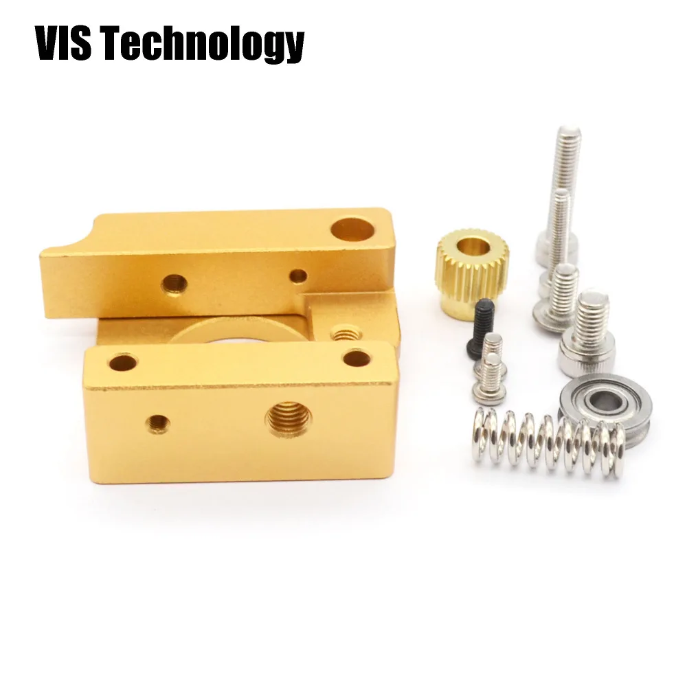 1 Набор 3D золотая MK8 подача на экструдер алюминиевый блок 75 мм