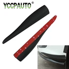 Защита от царапин на переднее колесо автомобиля YCCPAUTO, бампер для бровей, углеродное волокно, наклейки на багажник, 2 шт.