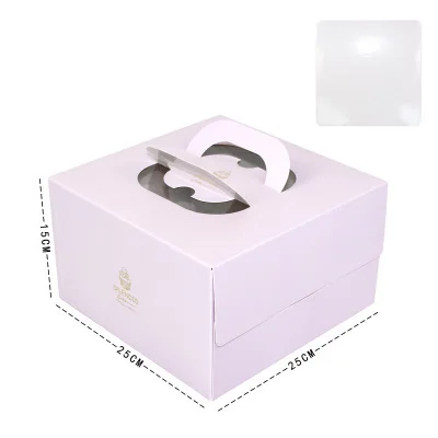 1-7 20 компл. 8 дюймов cake box с окном ручка крафт-бумаги Cheese Cake Box Для детей день рождения свадьба Главная Вечерние солдат подарок поставщика - Цвет: 1-7