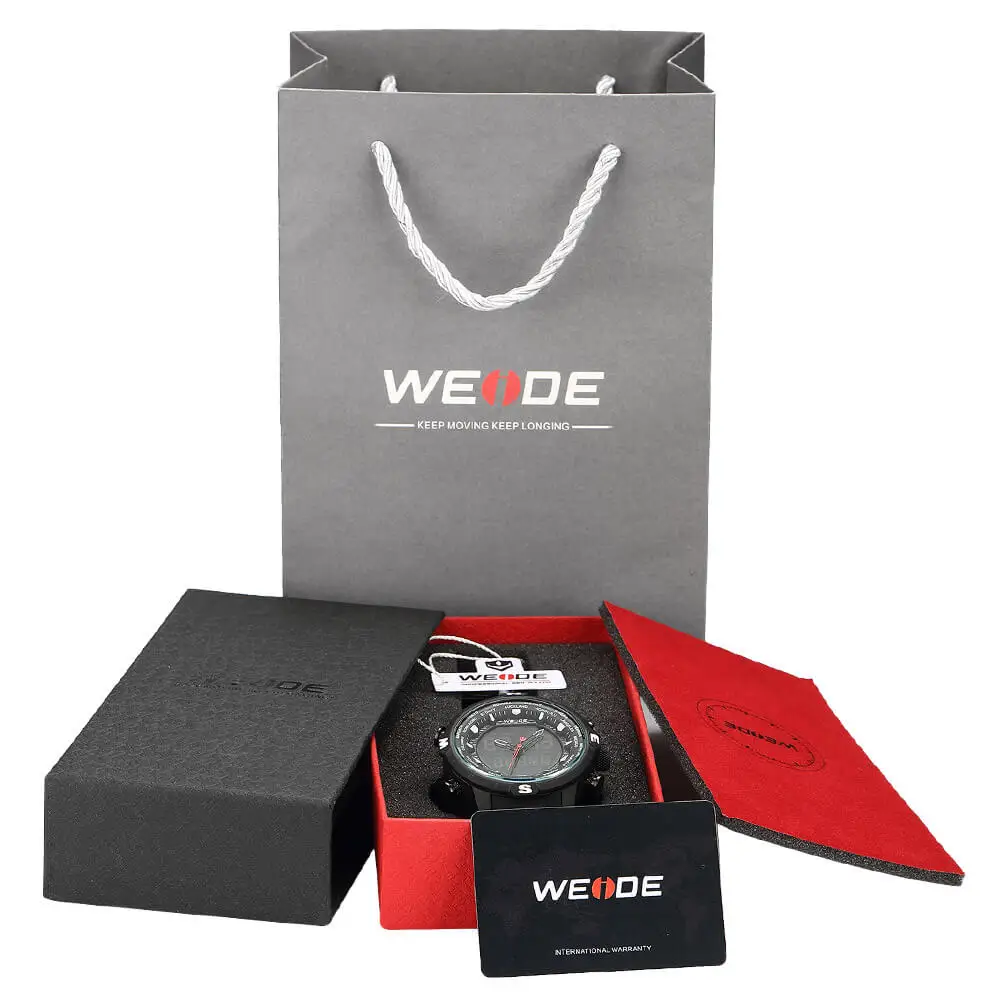 WEIDE оригинальный для ЖК-дисплея цифровые водонепроницаемые мужские часы