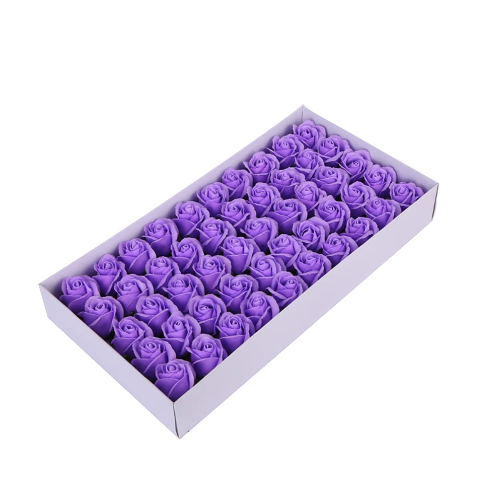 50PCS Three Layer DIY Simulation Rose Soap Flower Romantic Crafts Handmade Wedding Home Petal No Base Ornaments Decoration | Дом и сад