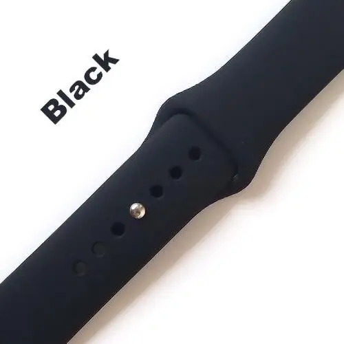 1 Мягкий силиконовый браслет ремешок для Apple Watch 4 3 2 1 42 мм 38 мм на iWatch 40 мм 44 мм спортивный ремешок+ Защитная пленка для экрана - Цвет: 1
